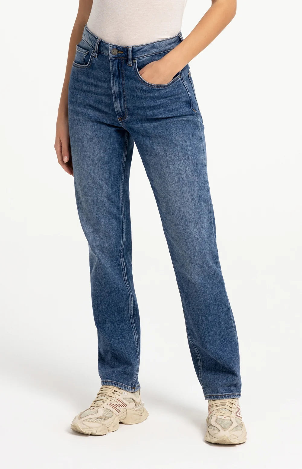 YAYA Straight Denim - Dark Blue Denim