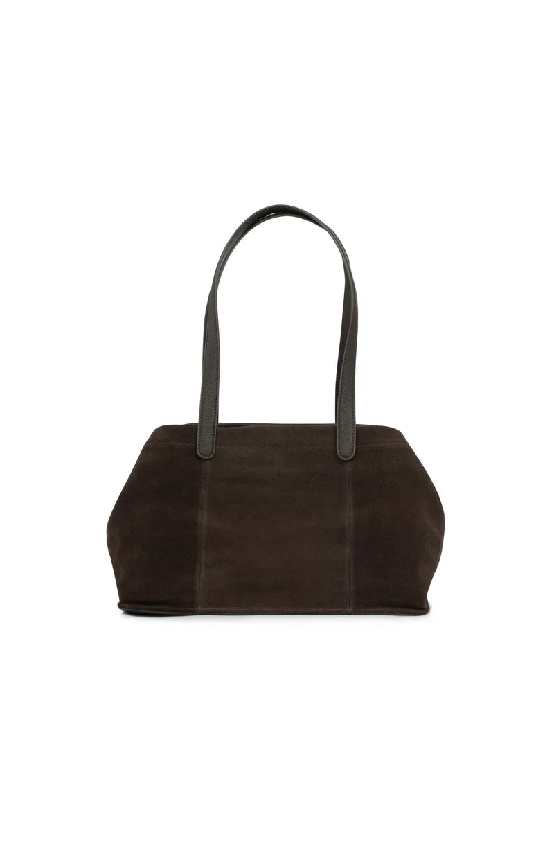 YAYA Suede Bag- Chocolate Martini