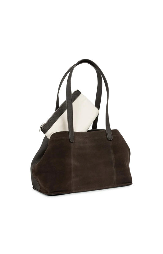 YAYA Suede Bag- Chocolate Martini