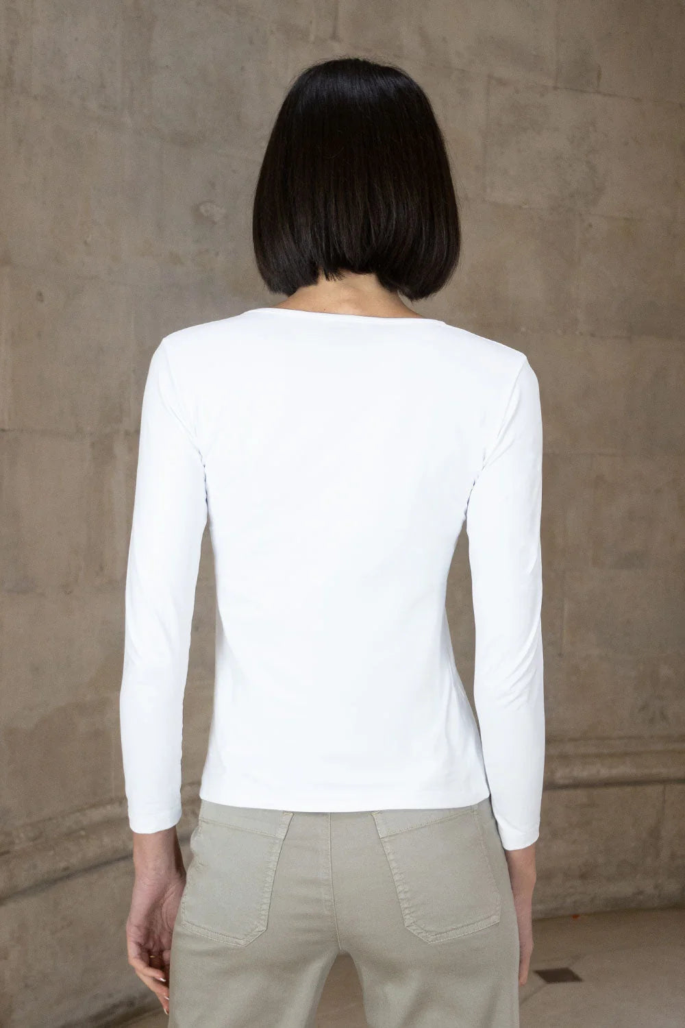 No2Moro Tara Long Sleeve Top White