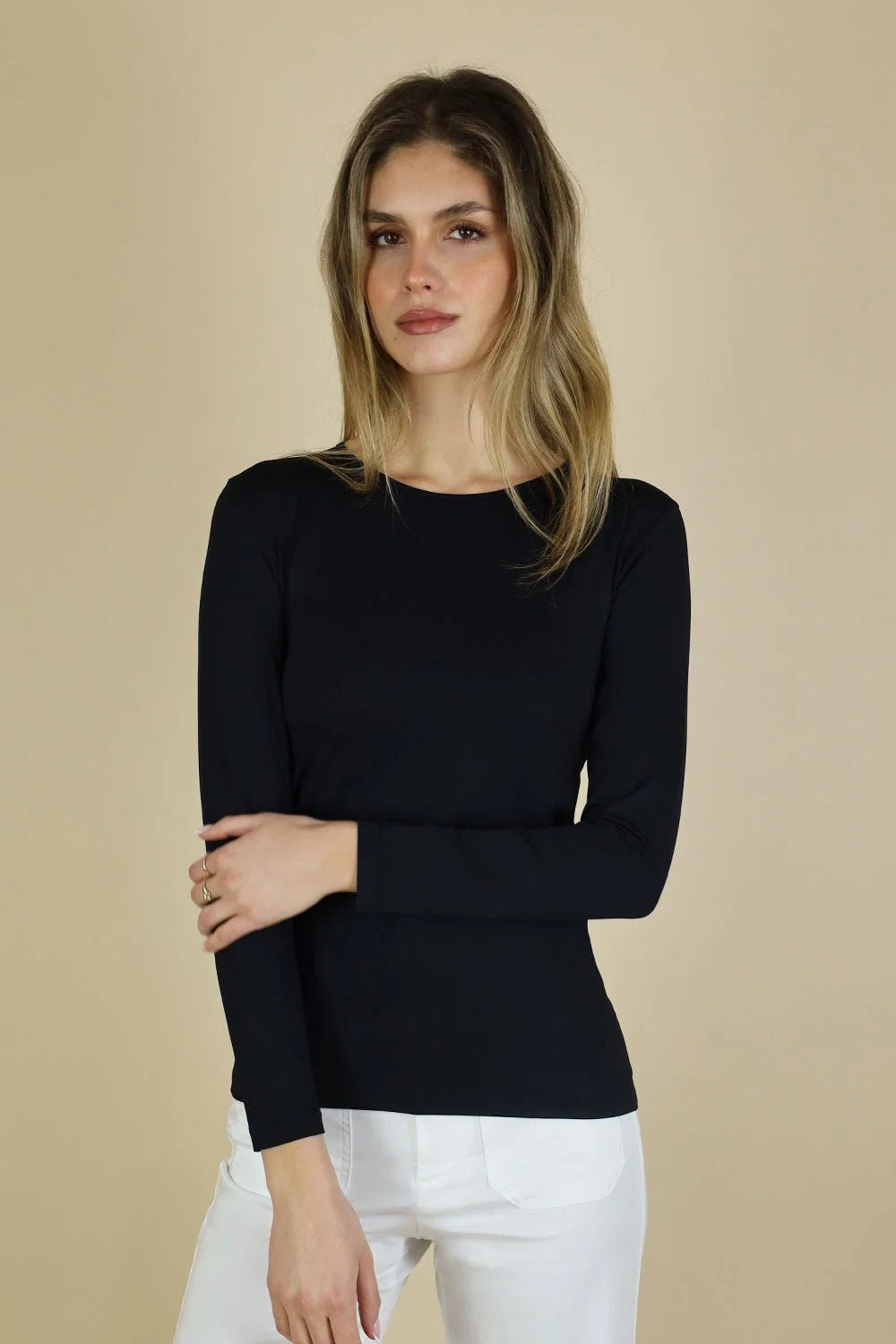 No2Moro Tara Long Sleeve Top Black