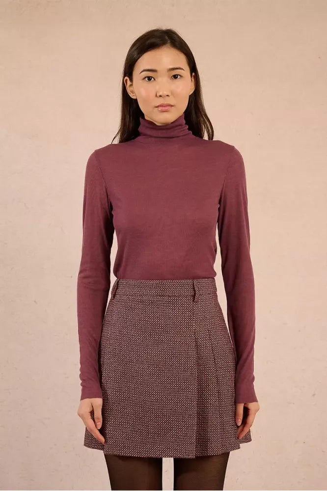 Molly Bracken Dark Purple Turtleneck