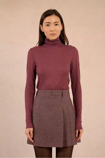Molly Bracken Dark Purple Turtleneck
