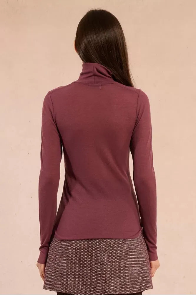 Molly Bracken Dark Purple Turtleneck