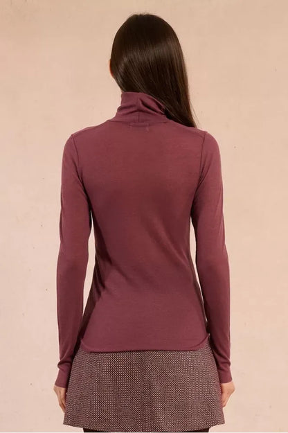 Molly Bracken Dark Purple Turtleneck
