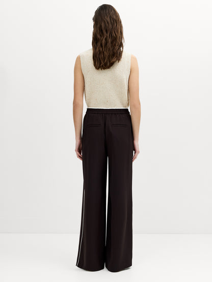 French Connection Vinnie Wide Leg Trouser- Moch Brown