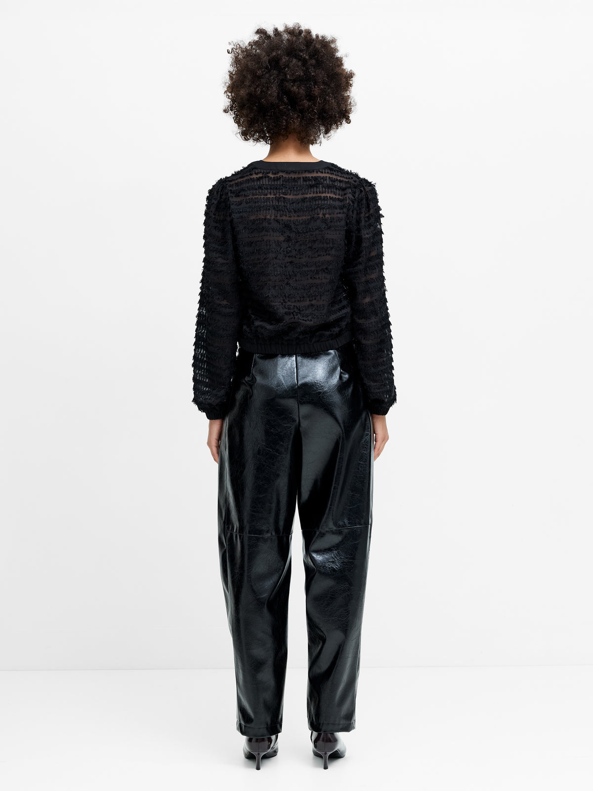 French Connection Alana Textured Blouse Black
