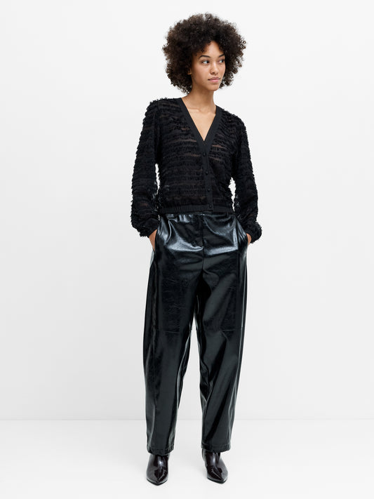 French Connection Alana Textured Blouse Black