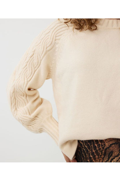 AW24 Esqualo Cable Sleeve Sweater