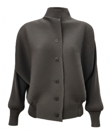 Malissa J Pleated Button Down Jacket