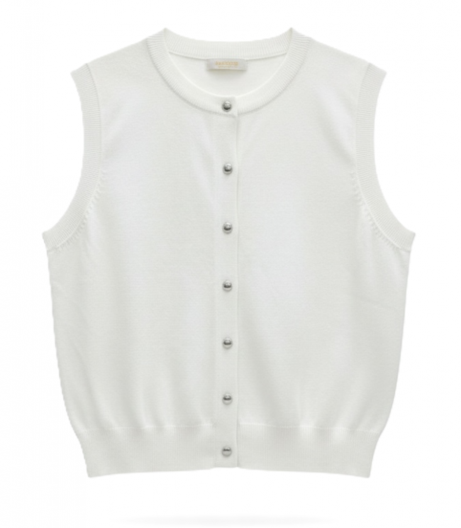 Malissa J Knitted Tank Top White
