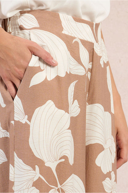 Molly Bracken Wide Leg Print Trousers