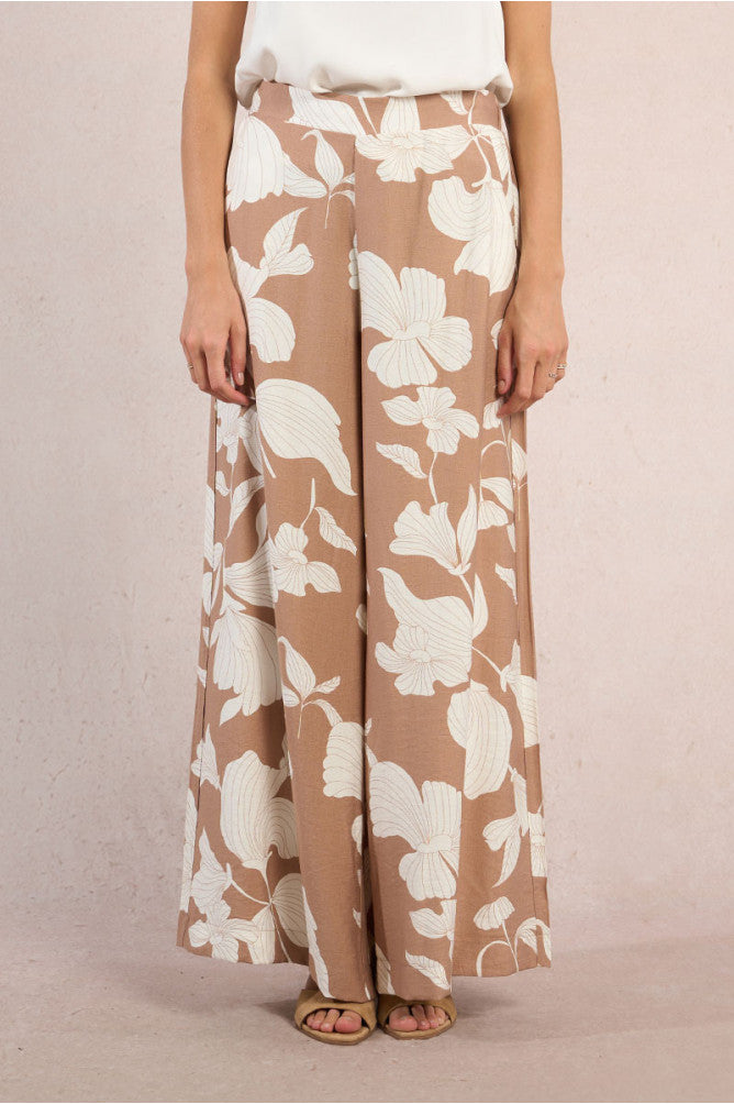 Molly Bracken Wide Leg Print Trousers