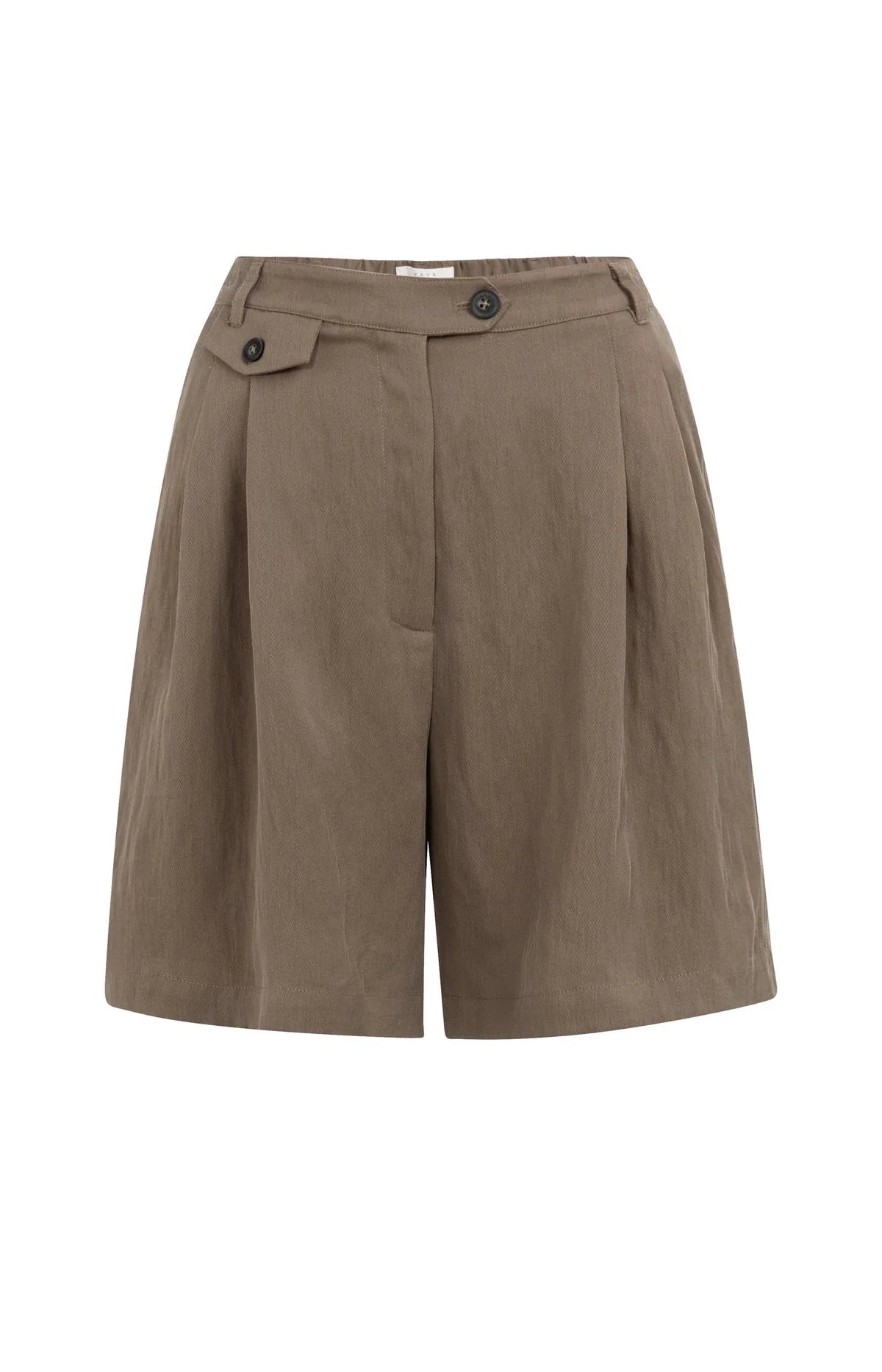 YAYA Bermuda Shorts-Washed Brown