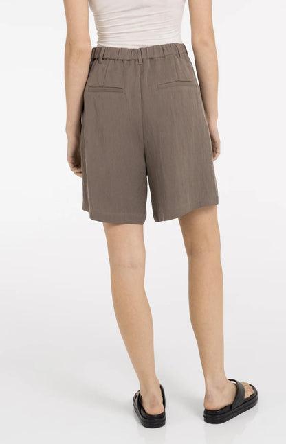 YAYA Bermuda Shorts-Washed Brown