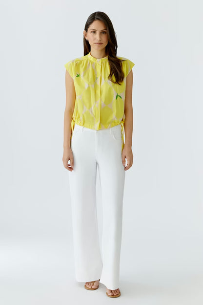 Oui Yellow Detailed Blouse 97234